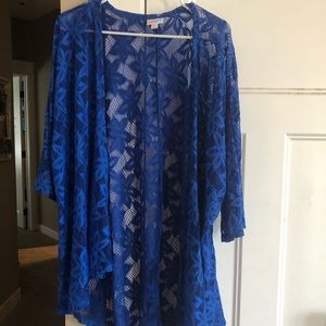 Women’s LulaRoe Royal Blue Shirley Kimono, New